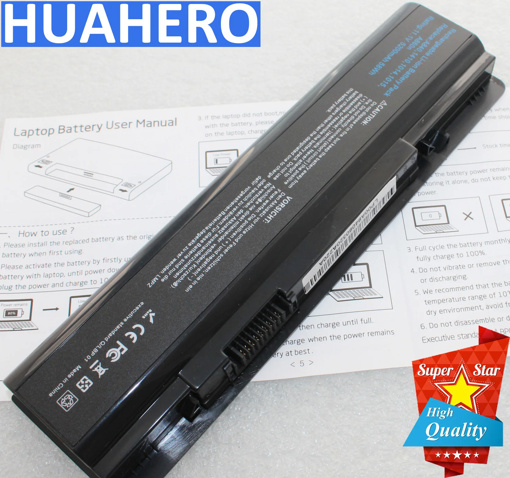 Аккумулятор F286H для ноутбука Dell Vostro 1014 1014n 1015 1015n A840 A860 A860n F287H 0R988H 312 0818 451 10673 1088