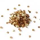 Стразы для украшения ногтей, с плоской задней поверхностью, с золотыми тенями