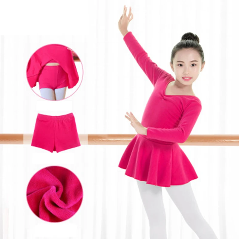 Детские Осенние костюмы для лирических танцев балетное платье с коротким