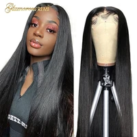 straight lace front wig brazilian straight human hair wig with baby hair natural color lace closure straight wig for black women