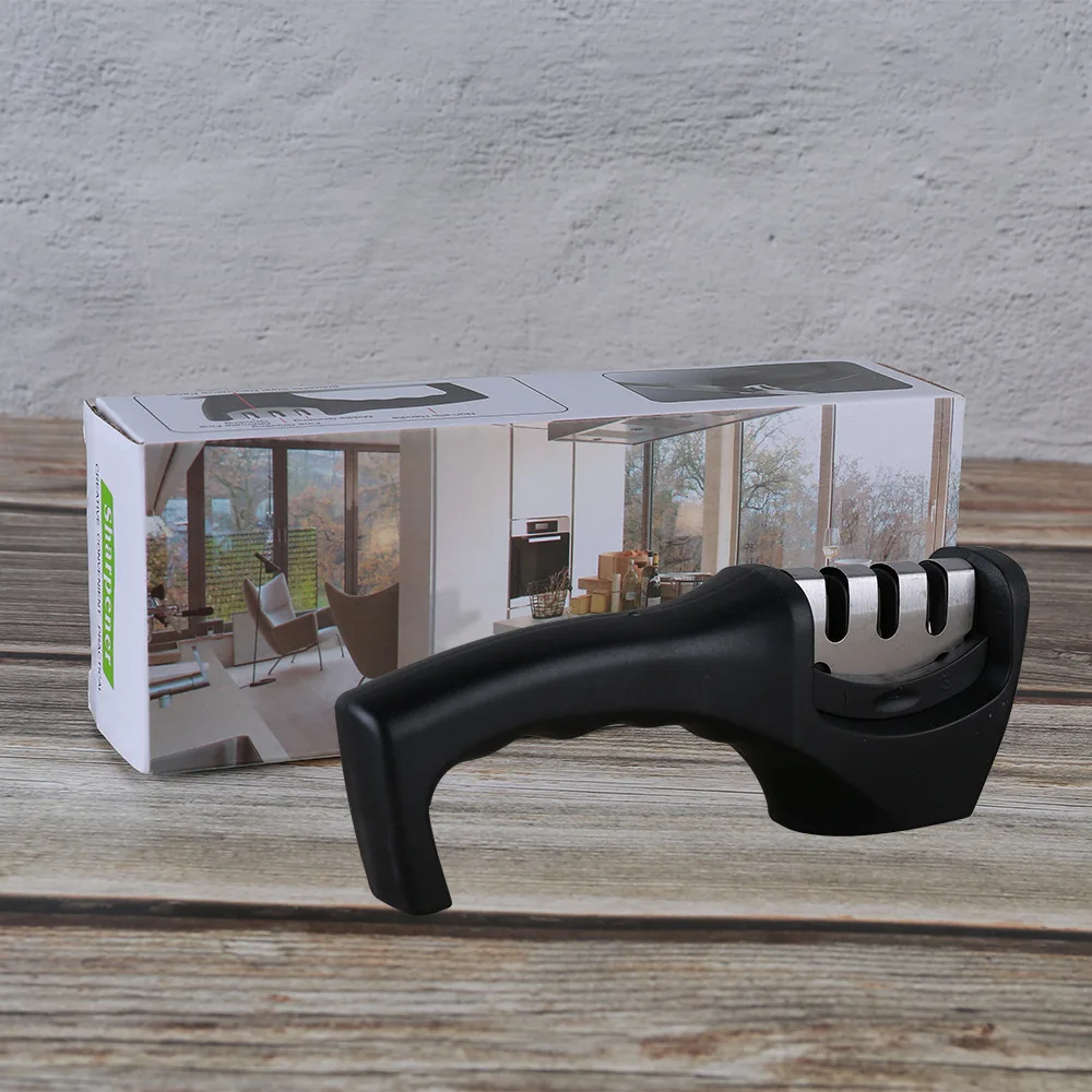 

1Pc Kitchen Tool Plastic Sharpener Quick Sharpener Outdoor Kitchenware Household Tools Creative Sharpener WhetstoneTool