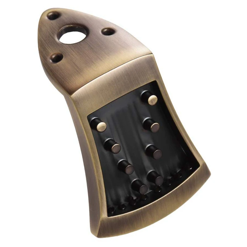 Zinc Alloy Triple-cornered Mandolin Tailpiece with 4Pcs Screws Strap Buttons Cap for Musical Instrument Bronze Color | Спорт и