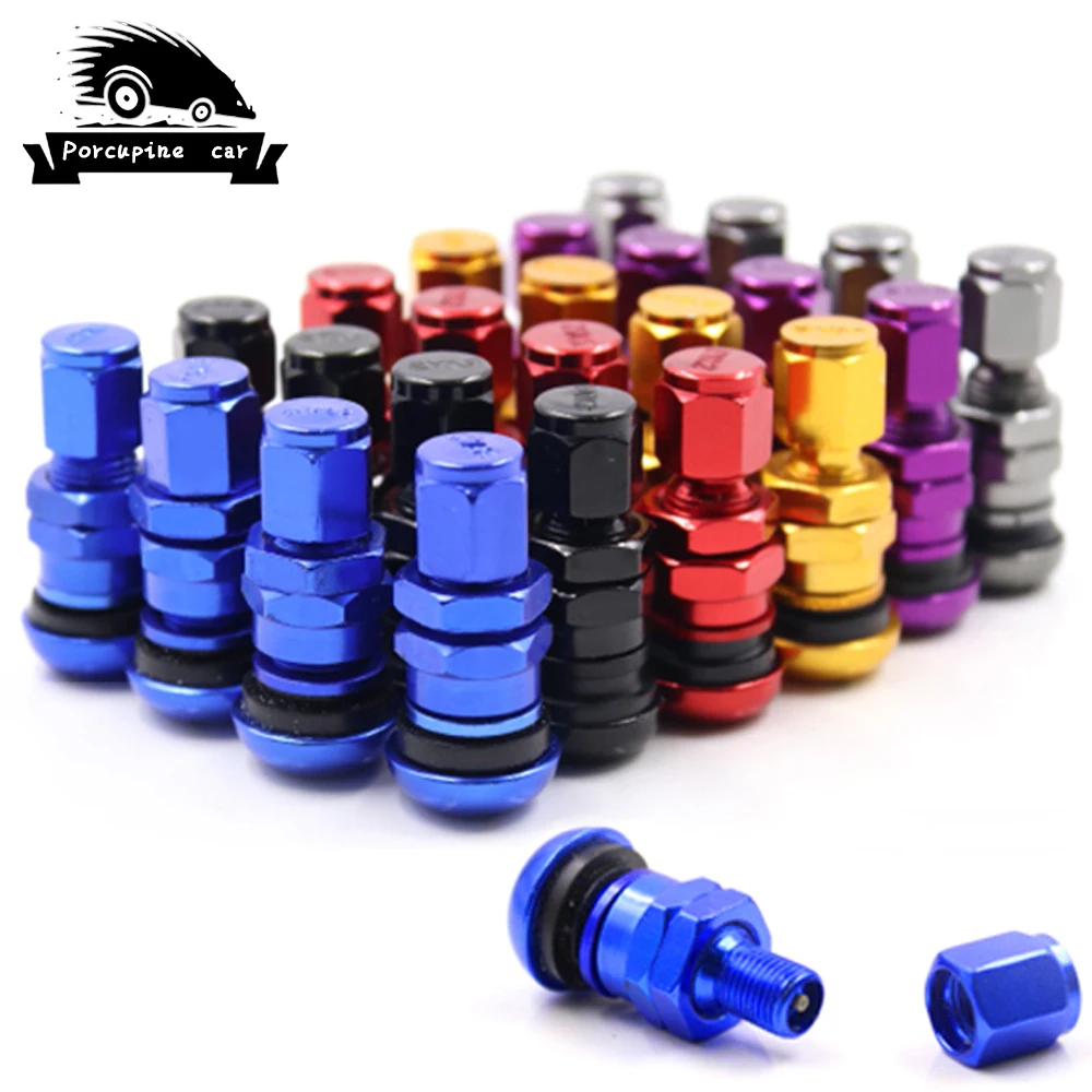 

Клапан из алюминия для Honda, Toyota, Mitsubishi, Nissan, VW, Hyundai, Kia, 4 шт./компл., металлический, крышка на стержень клапана шины