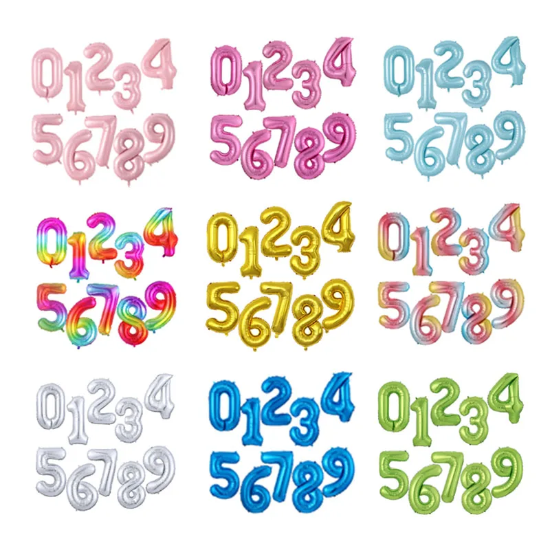 

1Pcs 40 Inch Rose Gold Silver Big Foil Number Balloons 0 1 2 3 4 5 6 7 8 9 Birthday Party Baby Shower Wedding Festival Ballon