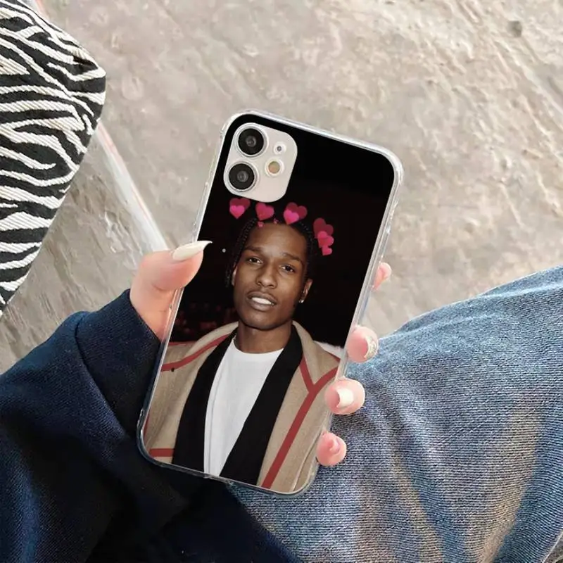 

ASAP Mob Asap Rocky Rapper Phone Case Transparent for iPhone 11 12 mini pro XS MAX 8 7 6 6S Plus X 5S SE 2020 XR