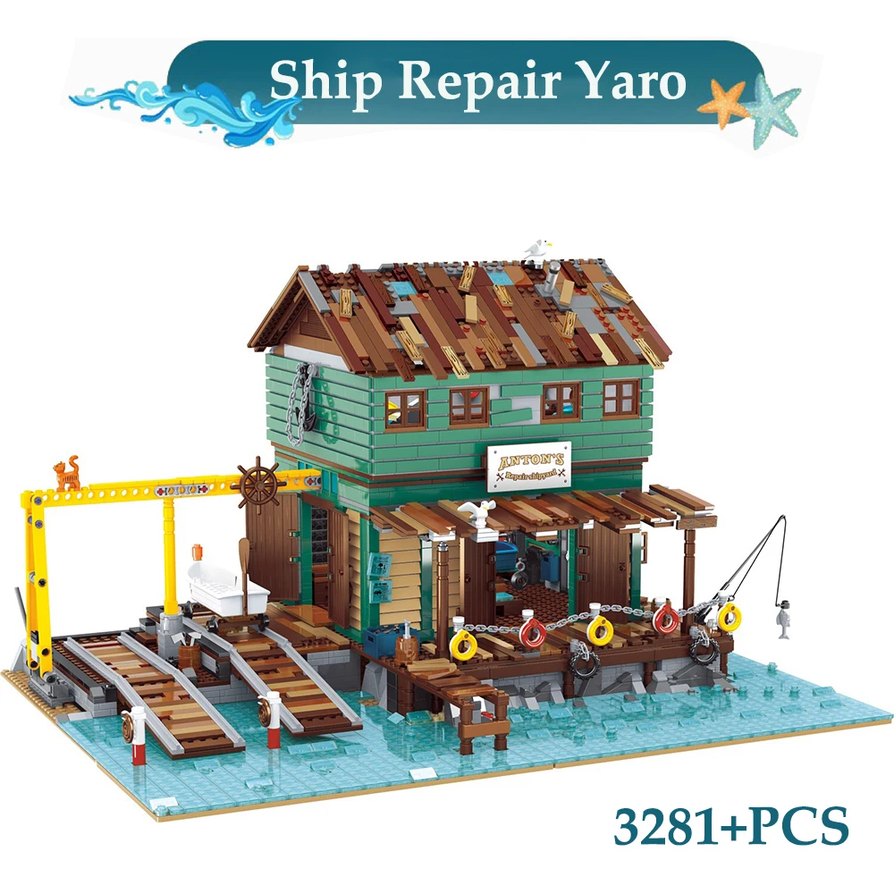 Конструктор Moc серии рыбак ремонт корабля строительные блоки конструкторы