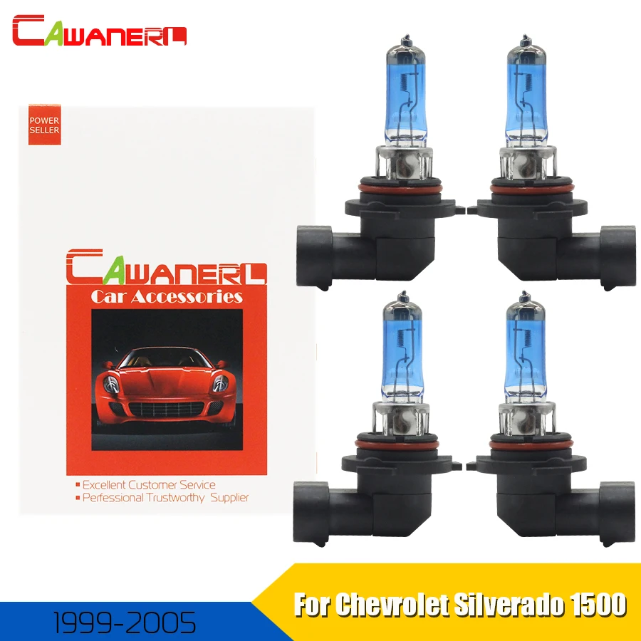 Cawanerl 2 пары 100W 9006 + 9005 Автомобильные галогеновые лампы для фар головного