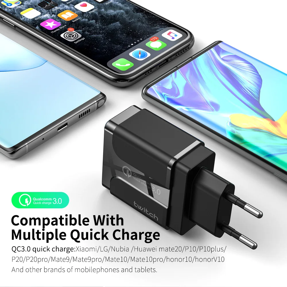 Сетевое зарядное устройство с USB портом 36 Вт для iPhone X 8|Зарядные устройства