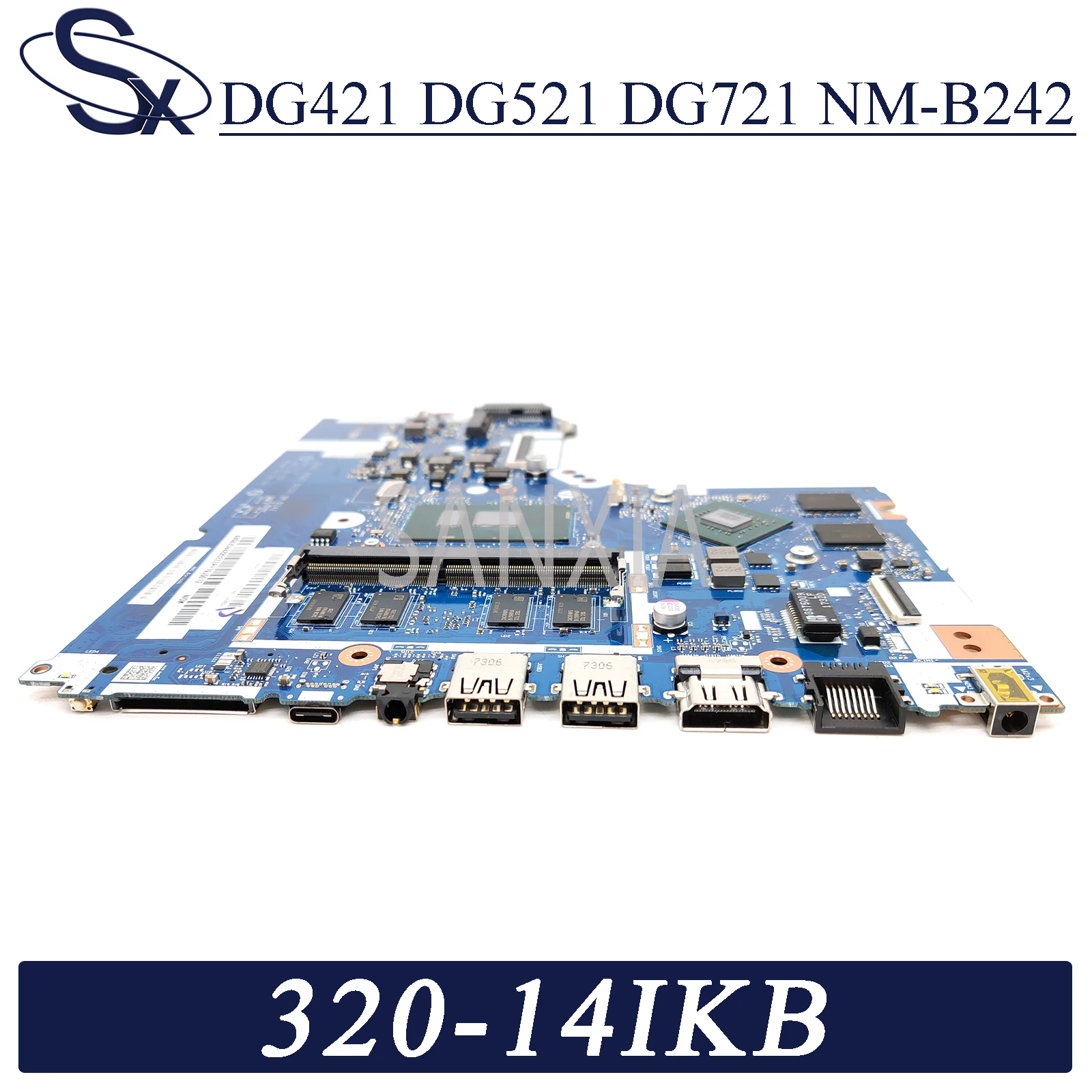 kefu nm b242 laptop motherboard for lenovo ideapad 320 14ikb 14 inch original mainboard 4gb ram i3 7100u gt920mx free global shipping