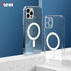 Магнитный чехол для беспроводной зарядки For Magsafe Magnetic для iPhone 13 11 12 Pro MAX mini, прозрачные мягкие ударопрочные чехлы из ТПУ, аксессуары