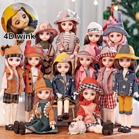new 12 inch bjd doll fashion clothes hat 16 4d wink long wig dress up makeup twelve constellations dolls for girls gift diy toy