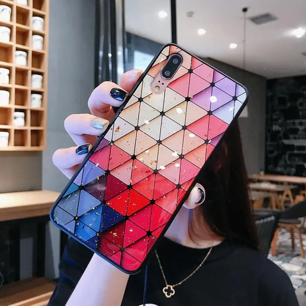 Модный силиконовый милый чехол с ромбовидным дизайном для телефона huawei P30 |