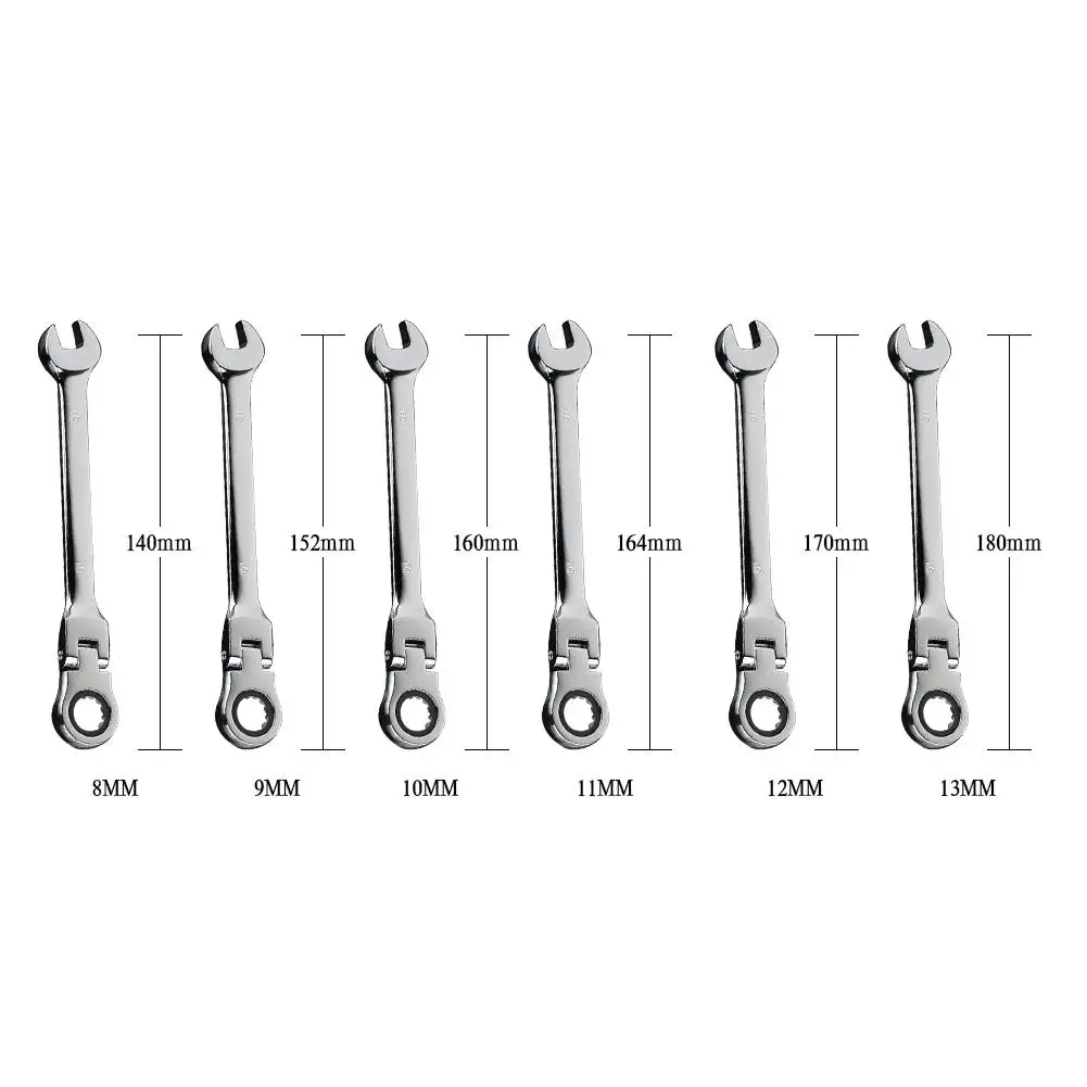 Wrench Car Torx Opening Repair Tool Kit Spanner Foldable Adjustable Ratchet Manual Swing for Vehicle Repairing |