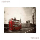 Удобный небольшой коврик для мыши с лондонским автобусом в английском стиле, игровой коврик для мыши 25x29 см, небольшой коврик для мыши, коврик для домашней клавиатуры