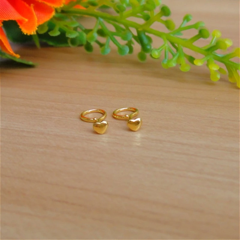 Женские серьги из желтого золота 24 К 0 32 г мм|Серьги-гвоздики| |