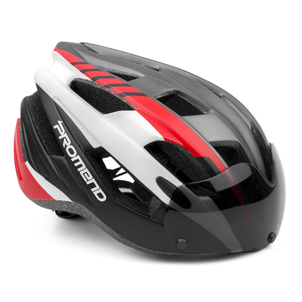 

Bike Helmet with Detachable Magnetic Goggles Visor Adjustable Size UV Protective Mountain Road Bicycle Cycling Safety Helmets
