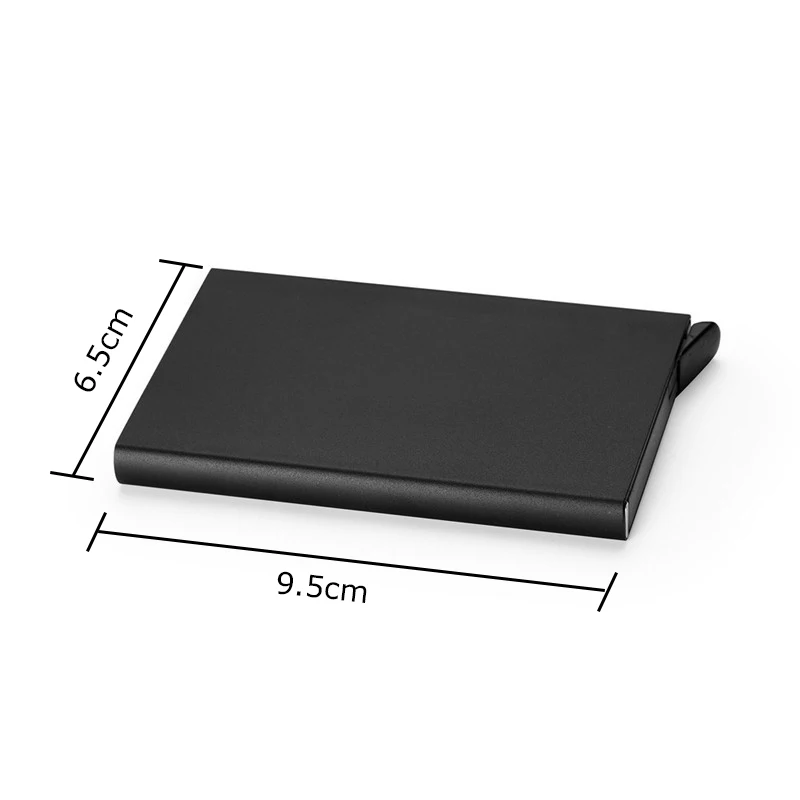 yuecimie anti theft id credit card holder porte carte thin aluminium metal rfid wallet case women men bank credit card box free global shipping
