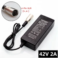 42v 2a electric bike lithium battery charger for 36v li ion battery pack e bike charger with 4 pin xlr connector
