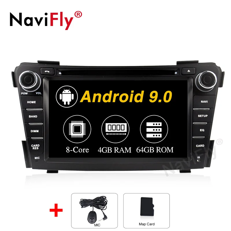 4 Гб+ 64 ГБ Android 9,0 авто gps навигация для HYUNDAI I40 2011- автомобильный dvd радио головное устройство мультимедийный плеер - Цвет: 4GB-64GB-8 CORE