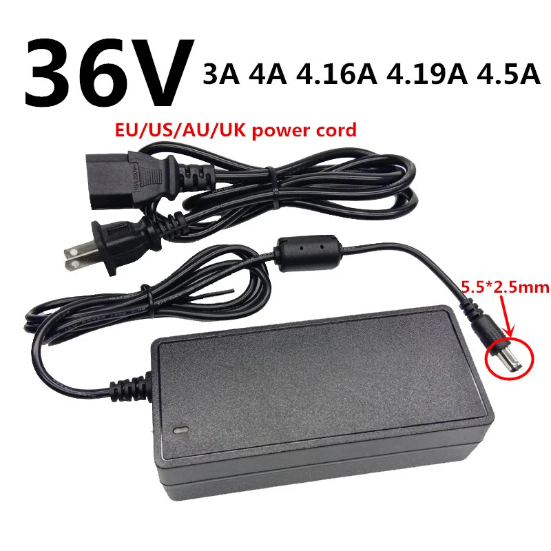 AC 100-240V DC 36V 3A 4A 4.16A 4.19A 4.5A 36 вольт универсальный адаптер питания ac dc адаптер EU US UK AU вилка переключения