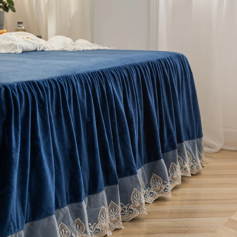 Кружевное покрывало принцессы постельное белье наволочка 1/3 шт. бархатное