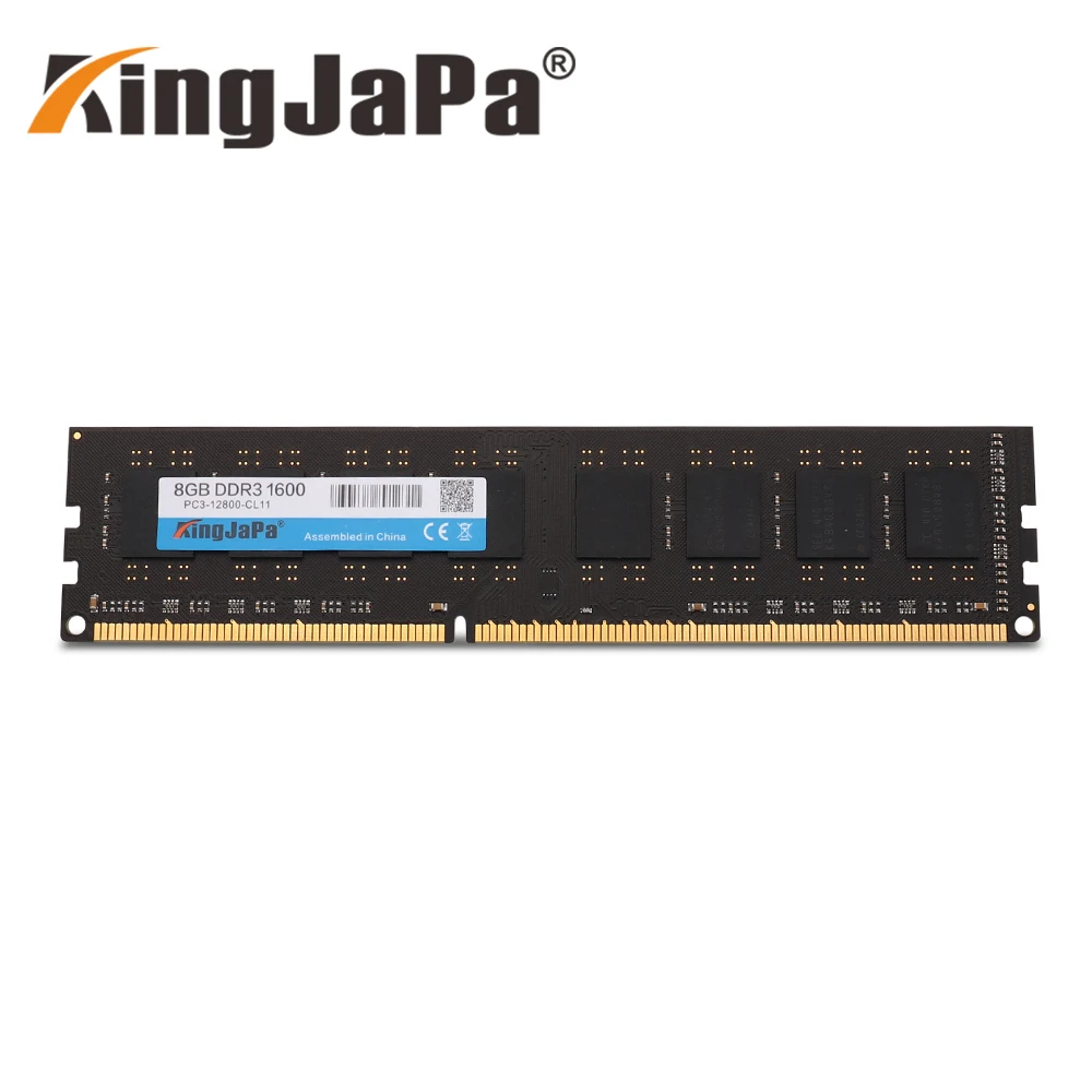 Оперативная память для настольного ПК KingJaPa DDR3 1600 / PC3 12800 2 ГБ 4 8 16 ОЗУ DIMM DDR 3 1333