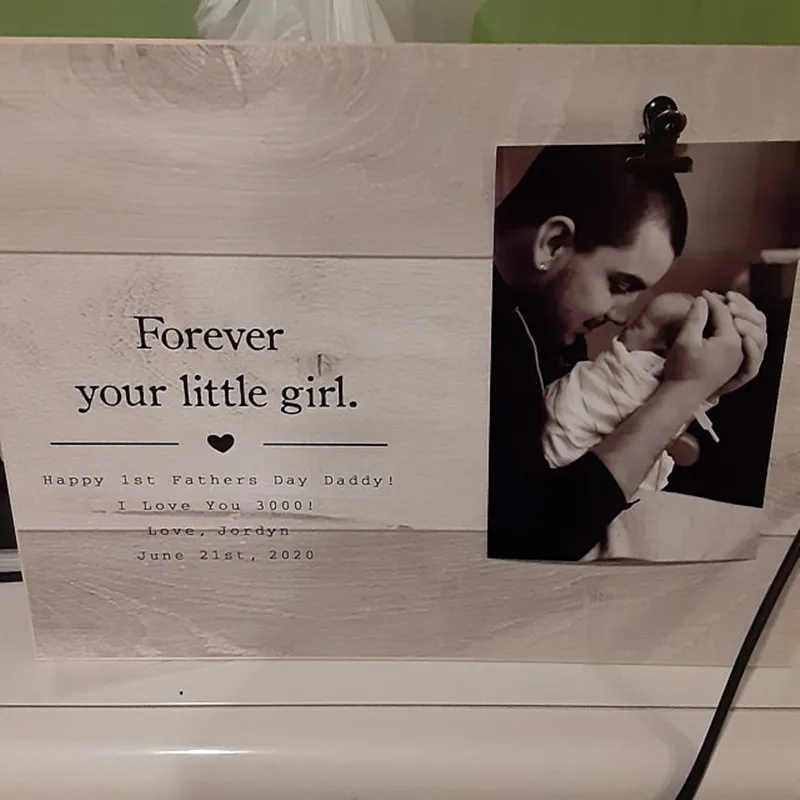 Цветочная фоторамка на заказ фоторамки День отца навсегда Ваша маленькая