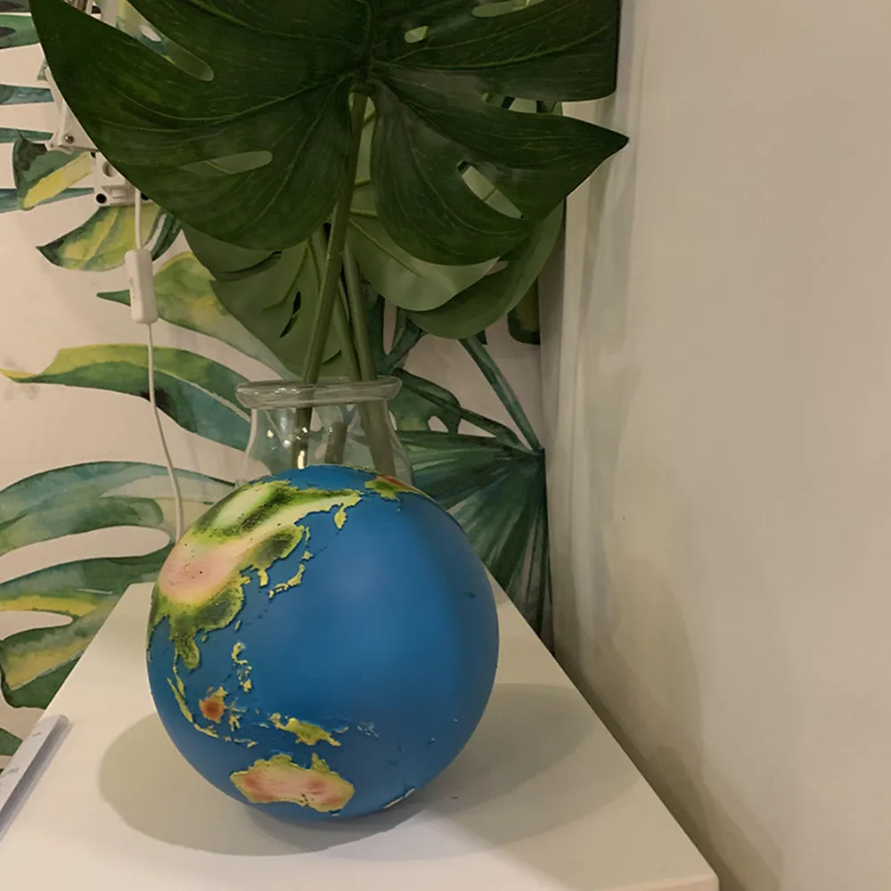 3D креативная красочная лампа с принтом земли 15 см USB перезаряжаемая Луна