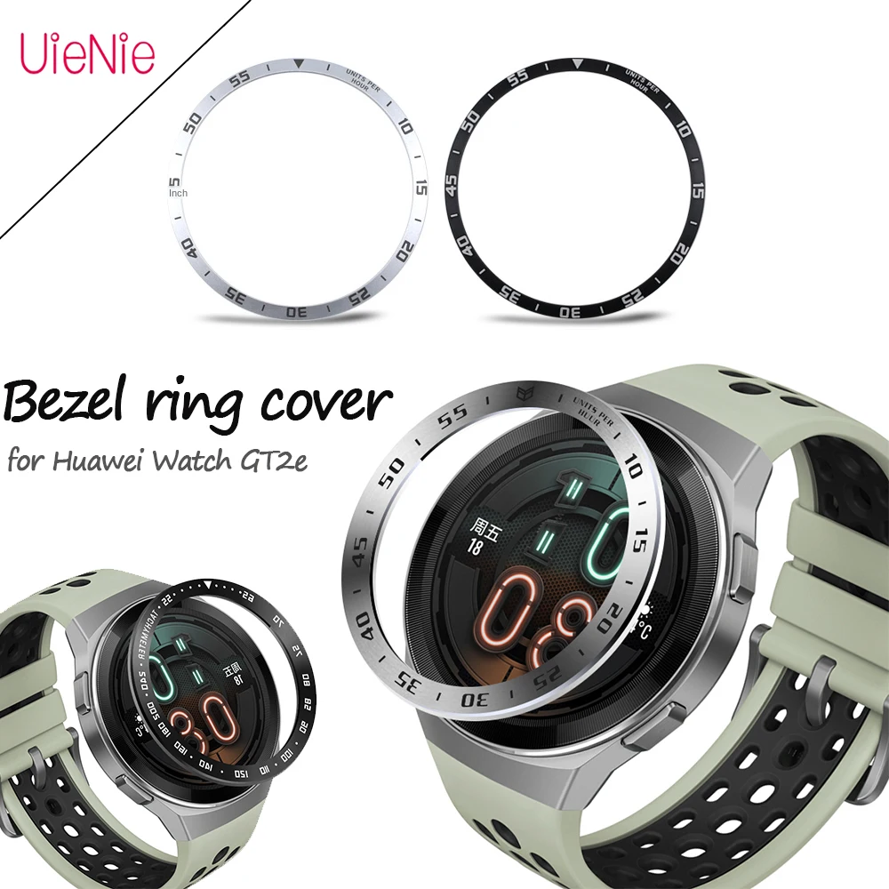 

Bezel Ring For Huawei Watch GT 2e Smartwatch Protective Stainless Protective Case Cover Scratch Proof Protection Case Metal Fram