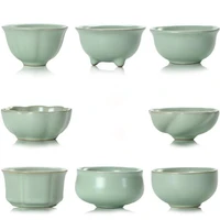 2pcsset ru kiln tea cup kung fu teacups teaware chinese style drinkware azure porcelain cup kitchen kungfu tool
