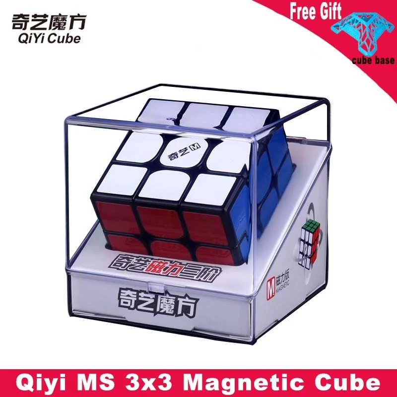 

Qiyi Magnetic Black Magic Cube 3x3 Mofangge 3x3x3 MS Speed Cube Stickerless Magnets Cubo Magico Educational Toys