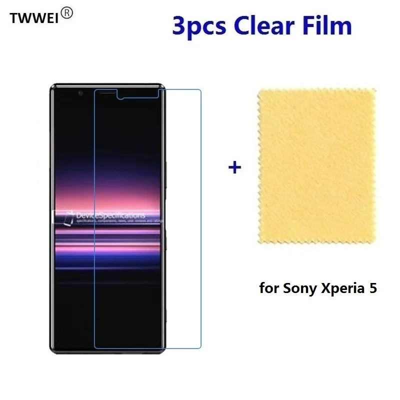 3 шт пластиковая защитная пленка для экрана sony Xperia 5 Защитная мобильного телефона