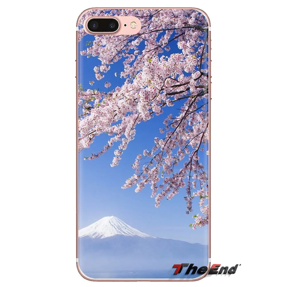 Для sony Xperia Z Z1 Z2 Z3 Z5 compact M2 M4 M5 C4 E3 T3 XA huawei mate 7 8 Y3II розовый Mt. Fuji Fujisan в любви Япония