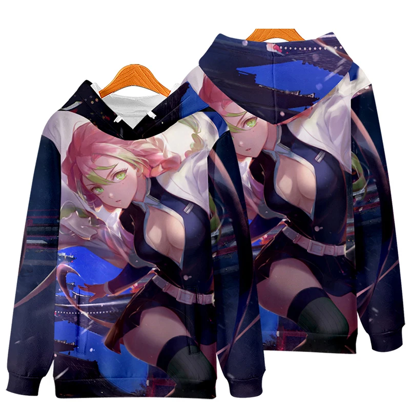 Толстовка с капюшоном для мужчин и женщин свитшот аниме рассеканием демонов