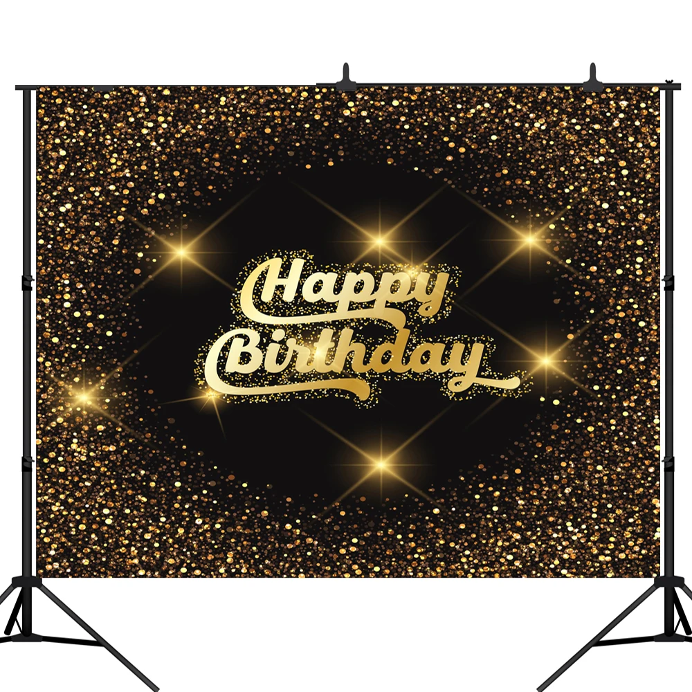 

Lyavshi Gold glitter Photography background happy birthday party Photography Backdrops Props For Photo Studio