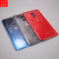 100original oneplus battery back cover glass rear door housing panel phone replacement repair parts for one plus 7 p7819 logo