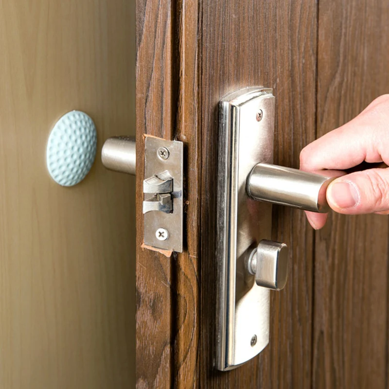 

2Pcs Wall Thickening Mute Door Stick Golf Styling Rubber Fender Handle Door Lock Protective Pad Protection Home Wall Stickers