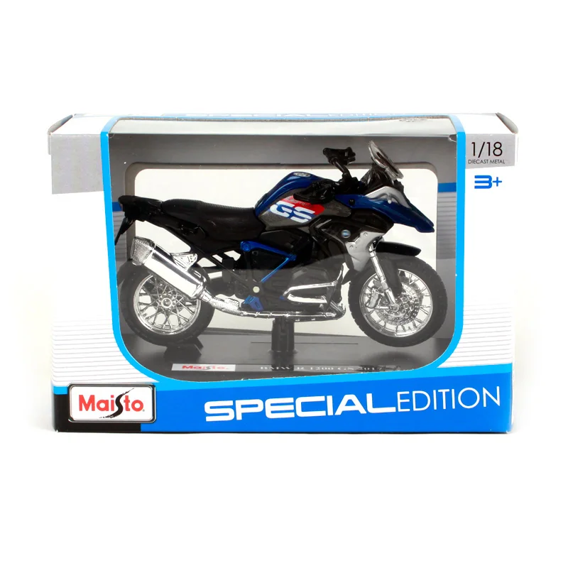

Maisto 1:18 BMW 2017 R 1200 GS ADV waterfowl Motorcycle model die casting toys new box free home collection Kids Toys Adults Toy