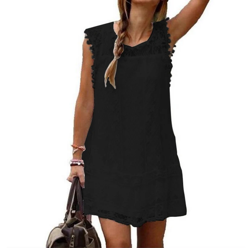 2020 летнее платье повседневное женское сексуальное короткое пляжное однотонное