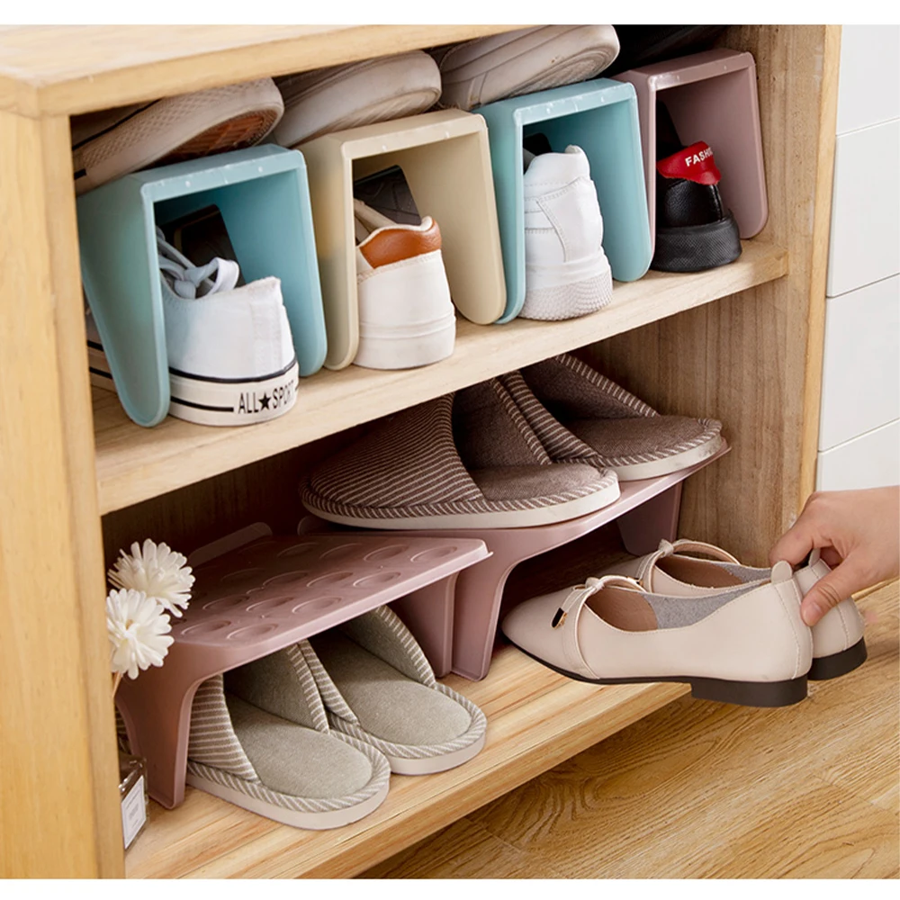 Обувь стеллаж хранение обуви двухслойная держатель для дома портативный шкаф