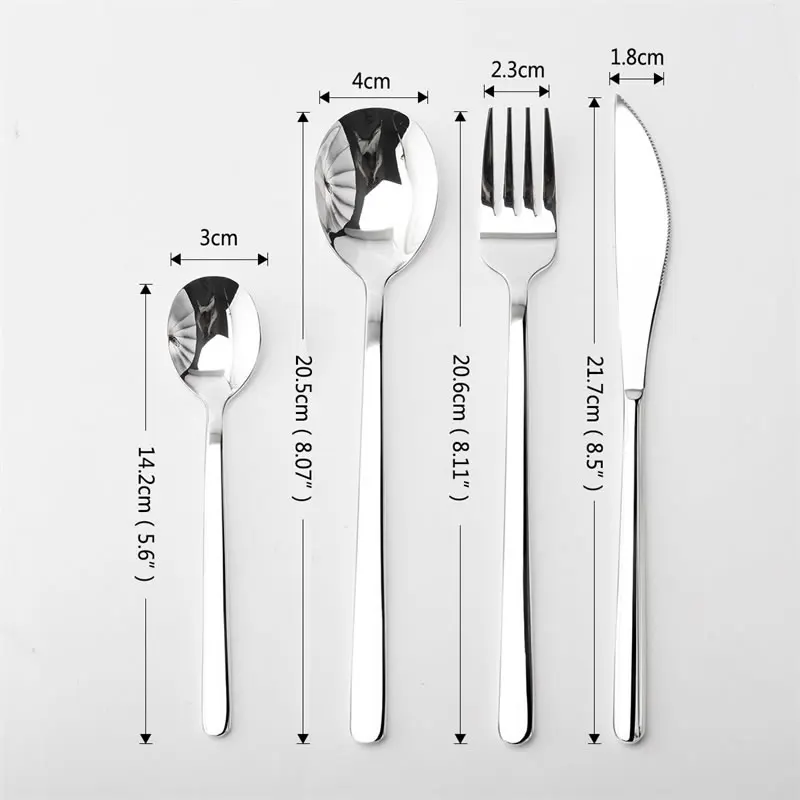 Высокое качество Посеребренная столовая посуда набор из нержавеющей стали