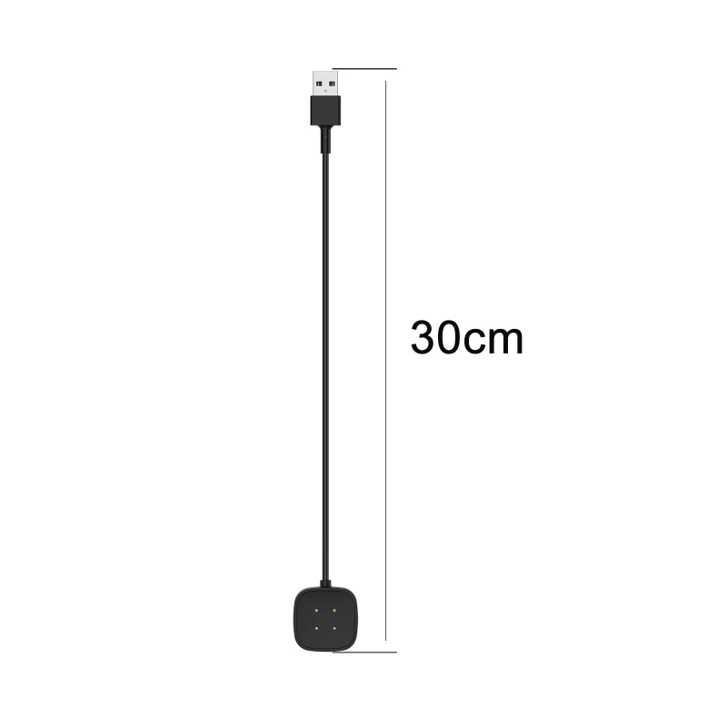 

30cm USB Charging Cable Magnetic Cradle Dock Power Cord for -Fitbit Versa3/Sense