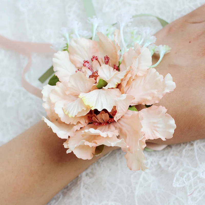 Браслет с цветами для девочек аксессуары невесты браслет ручной работы