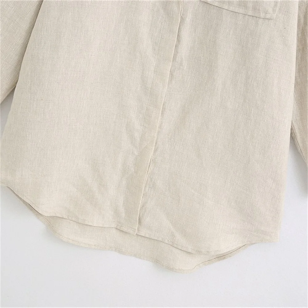 

2020 summer women's new clothes retro simple lapel long sleeve fashion loose casual double pocket shirt