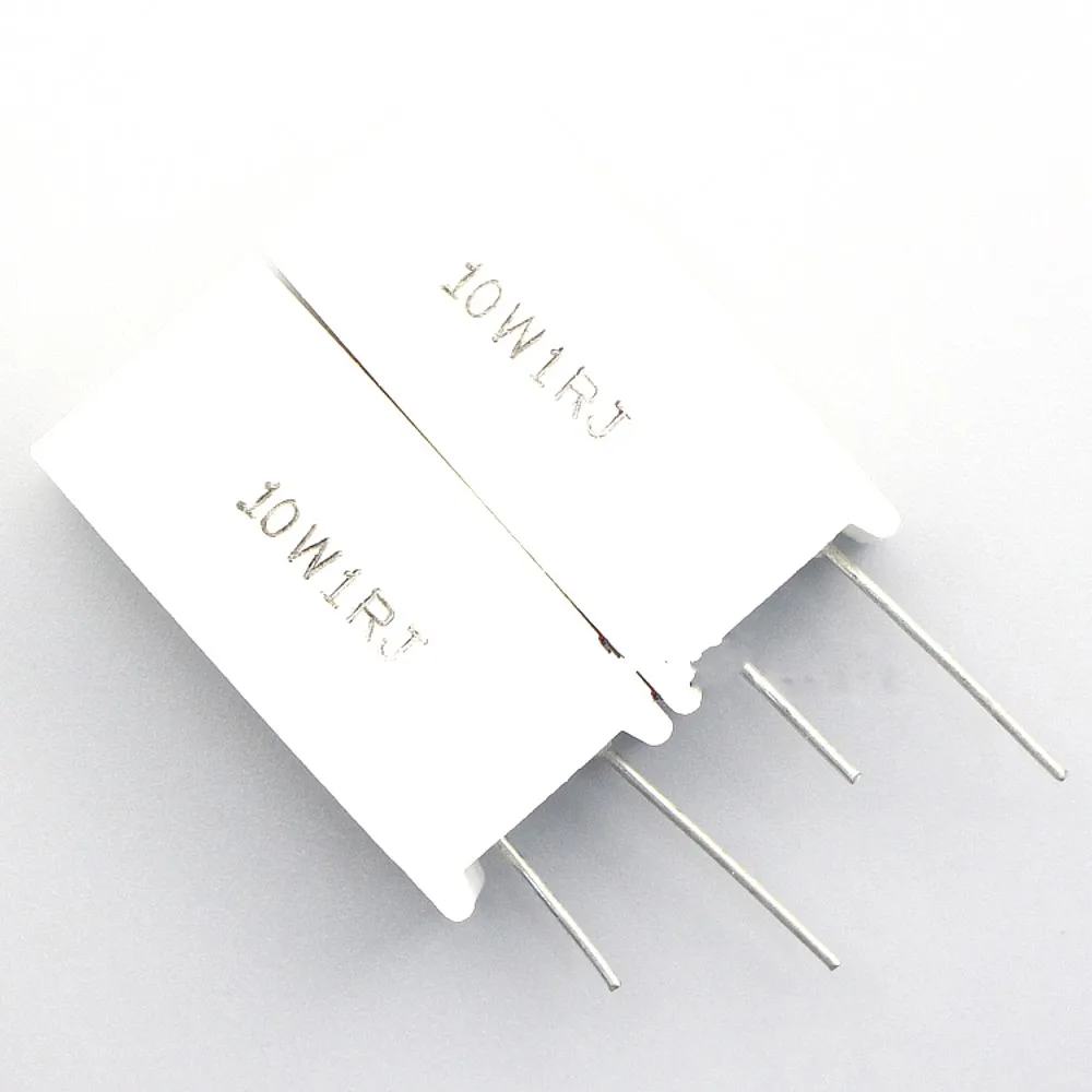 10Pcs SQM RX27 Vertical Cement Resistance Resistors 10W 0.1/0.5/1/1.5/2/3.3/4.7/5.1/5.6/6.8/7.5/8.2R 10 20 30 50 100 Ohm Ceramic |