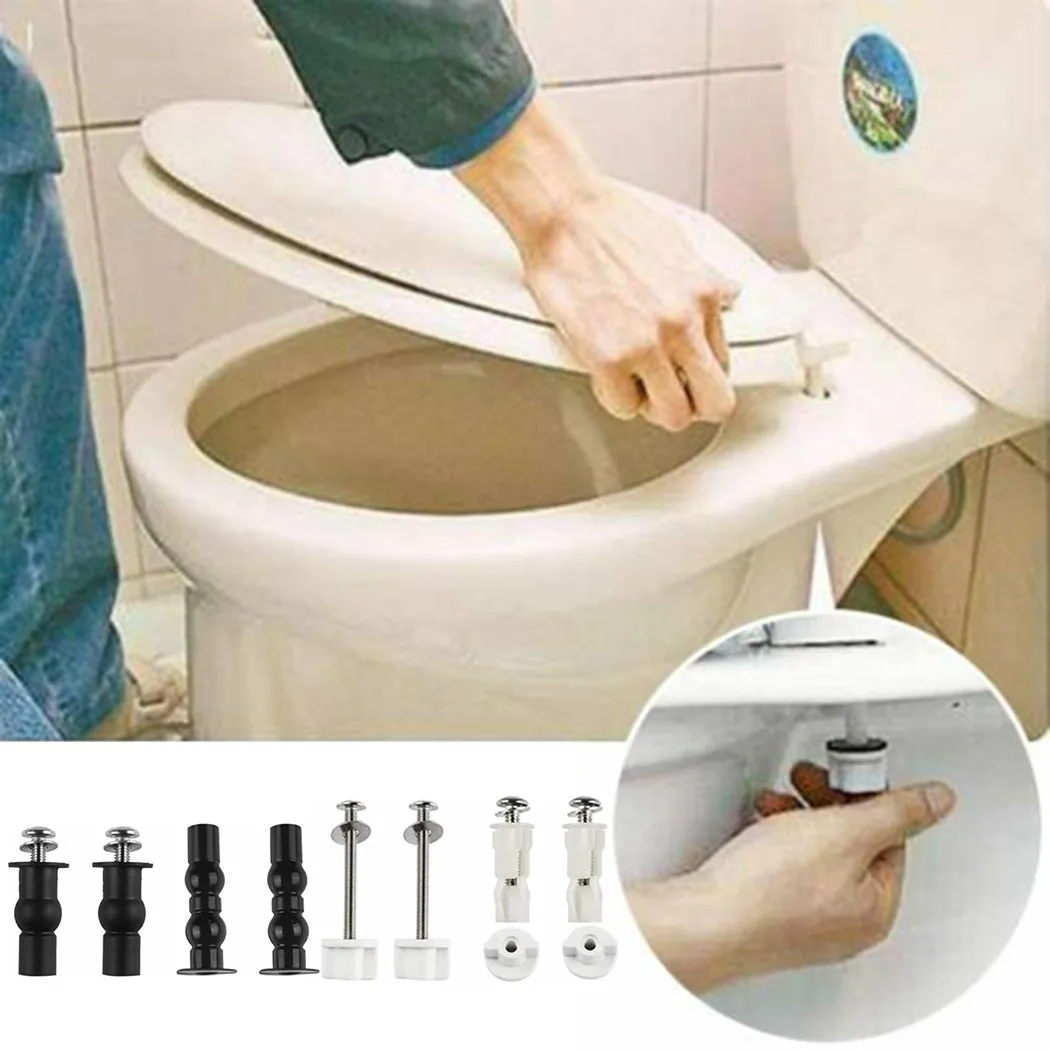

Toilet Seat Replacement Back Nuts Bottom Fixing Bolt 7.5cm Screw Washers Kit Expanding Rubber Gasket Bolt Toilet Parts Tools