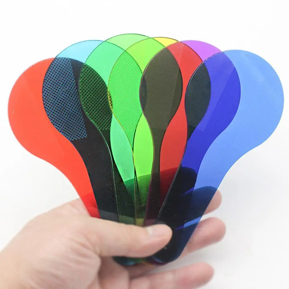 

6pcs Science Technology Toy Plastic Color Board Colorful Shooting Type Early Educational Color Filter Film Teaching Aids Toys