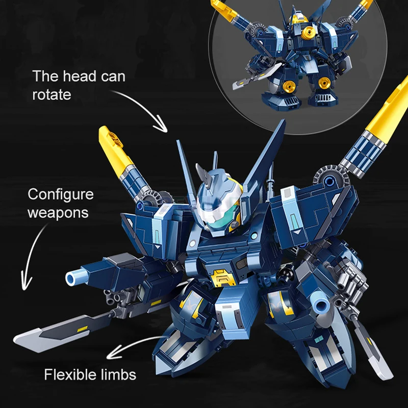 Креативные фигурки Sluban MOC Mecha робот-воин строительные блоки сборка сделай сам