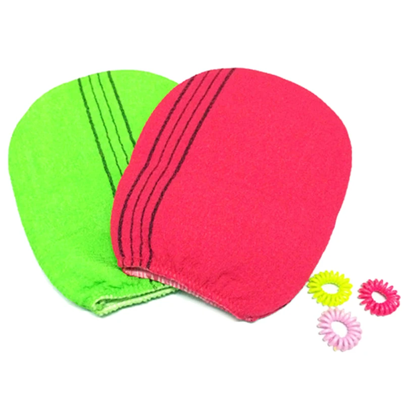 1pcs Korean Italy Exfoliating Body-Scrub Glove Towel Green Red