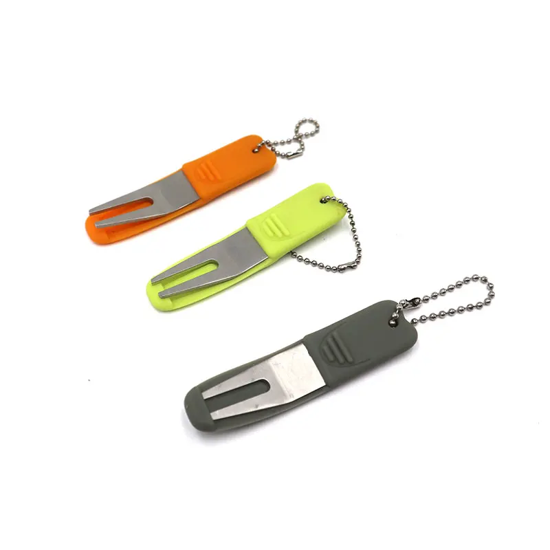 1 шт. Новое поступление резиновый чехол + SS304 аксессуары для гольфа зеленая вилка